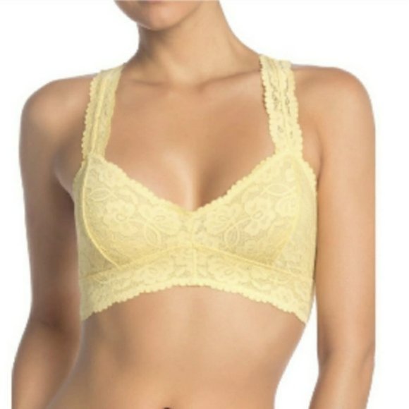 Free People Other - Free People Yellow Lace Racerback Bralette XS